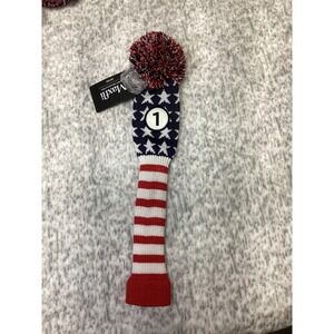 Maxfli Knit Driver Headcover American Flag Stars Stripes MX495 Red White Blue